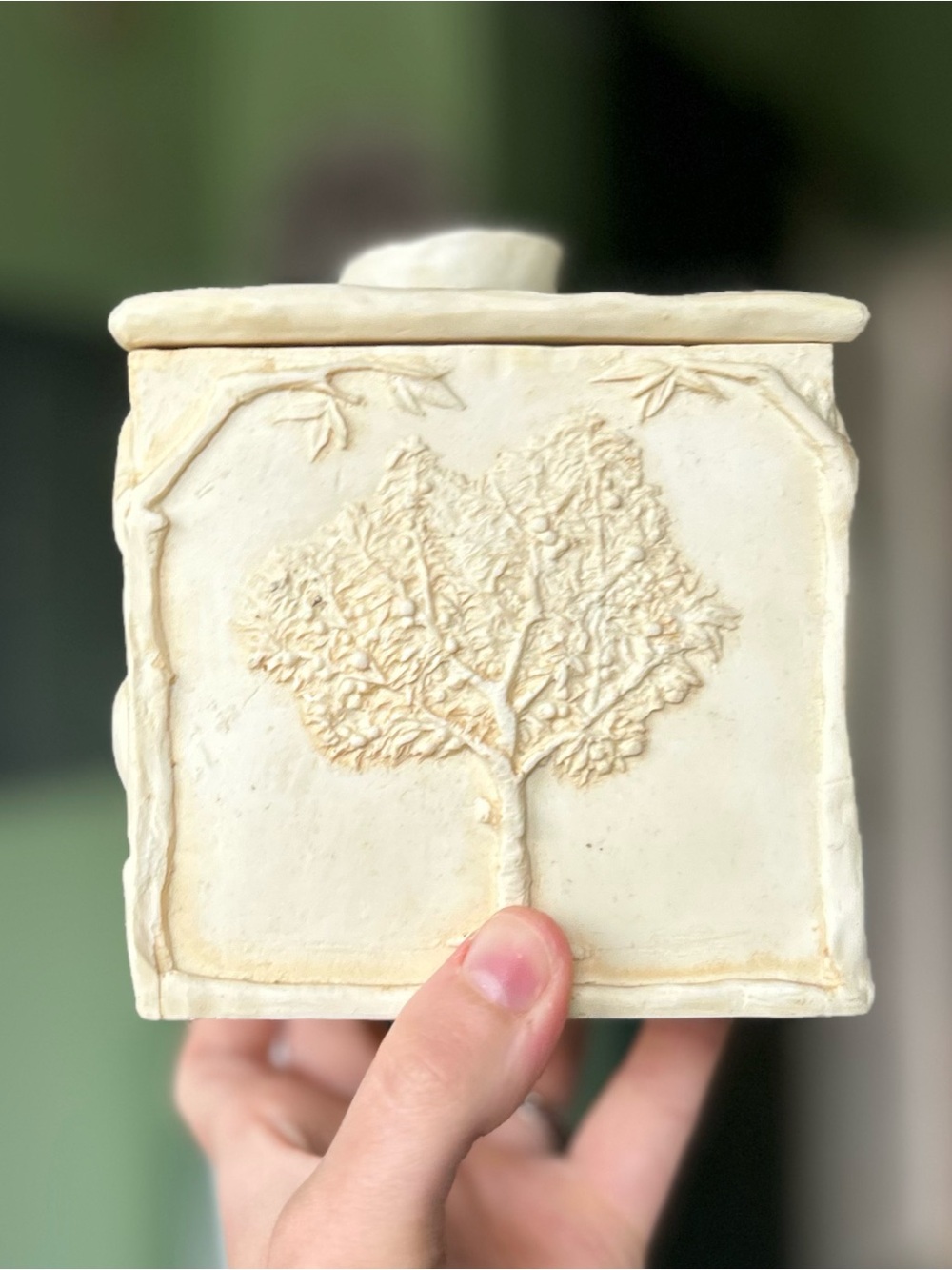 Rustic + Textured Floral Featured Cottagecore Trinket Box - Picture 5 of 11